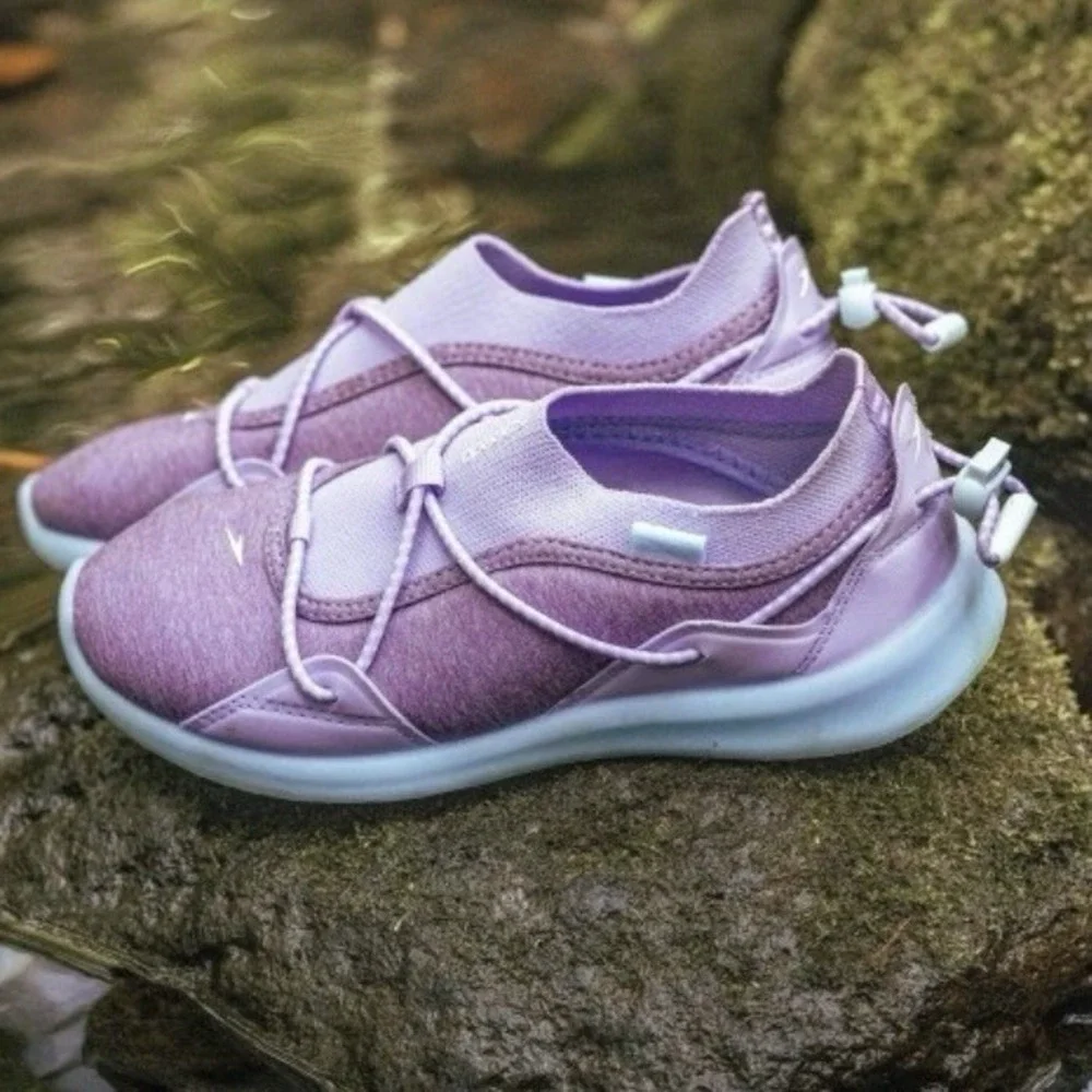 Speedo Junior Aqua Trek Purple Lavender Water Shoes Kids Size 2-3 Medium NEW